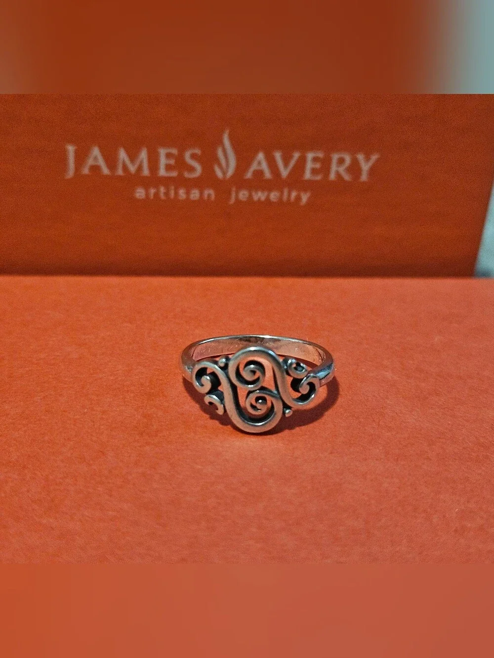 James Avery Retired Sapnish Swirl Sterling Silver Ring Size 7.5